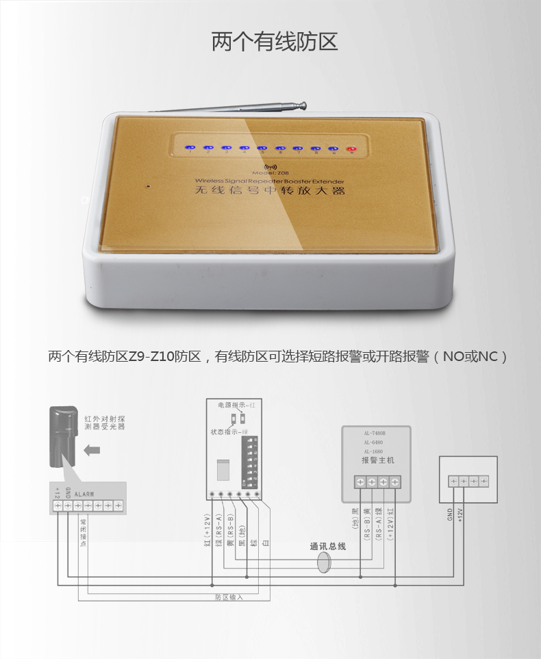 信號(hào)放大器雙防區(qū)